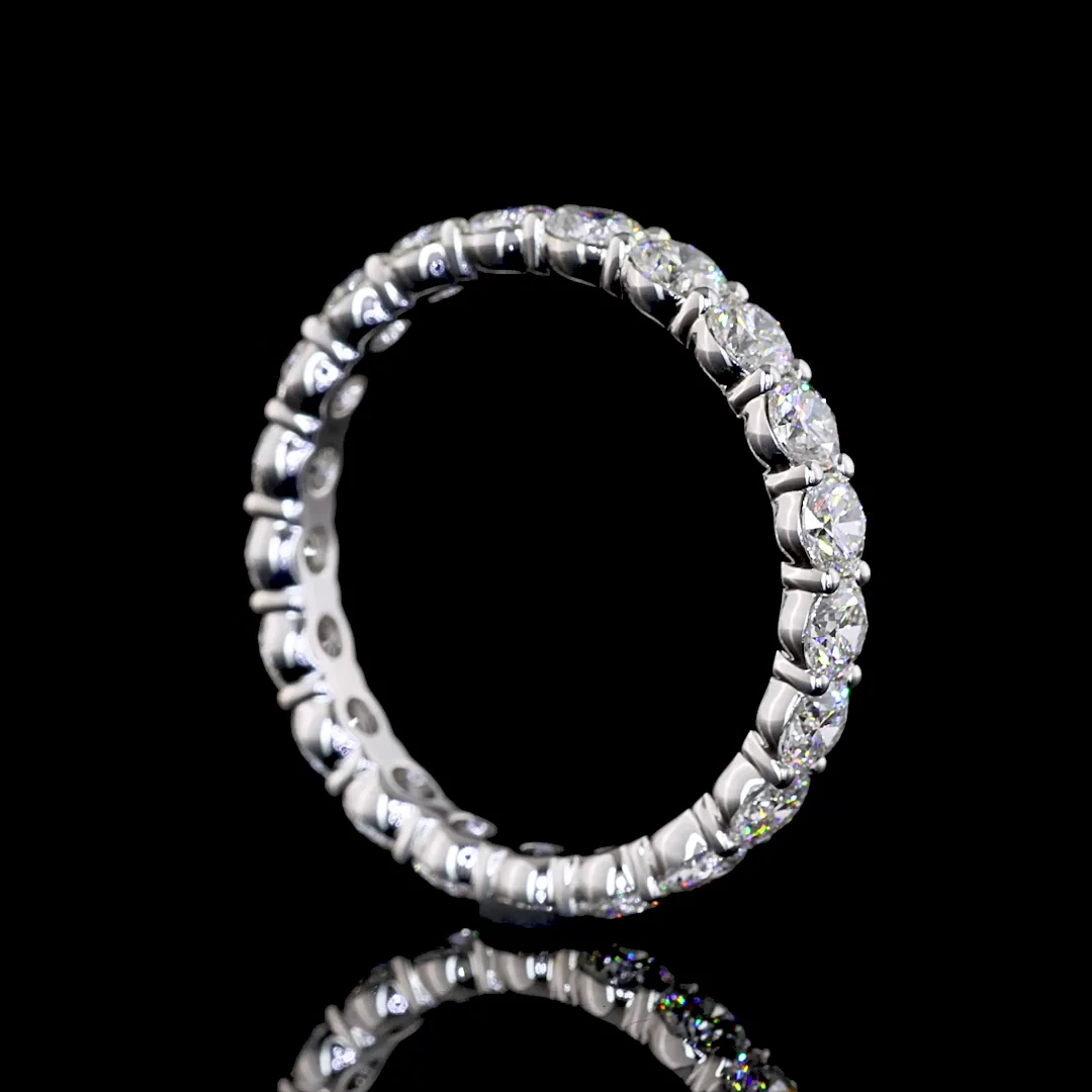 2.01 Cts Silver Round Shape Eternity Band Eternity Band - Image 2