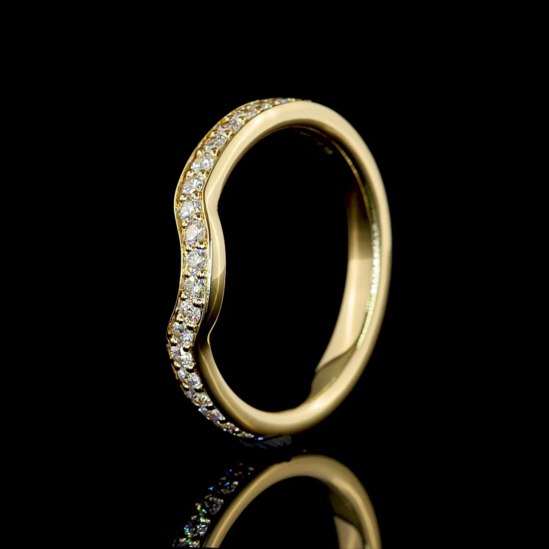 0.39 Cts 14k Yellow Gold Round Shape Eternity Band Eternity Band - Image 4