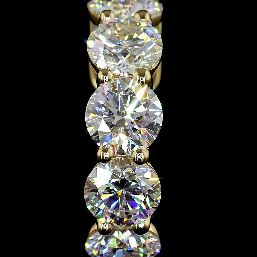 1.97 Cts 14k Yellow Gold Round Shape Huggies Earring - Image 3