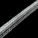 10 Cts 14k White Gold Round Shape Tennis Necklace - Image 4