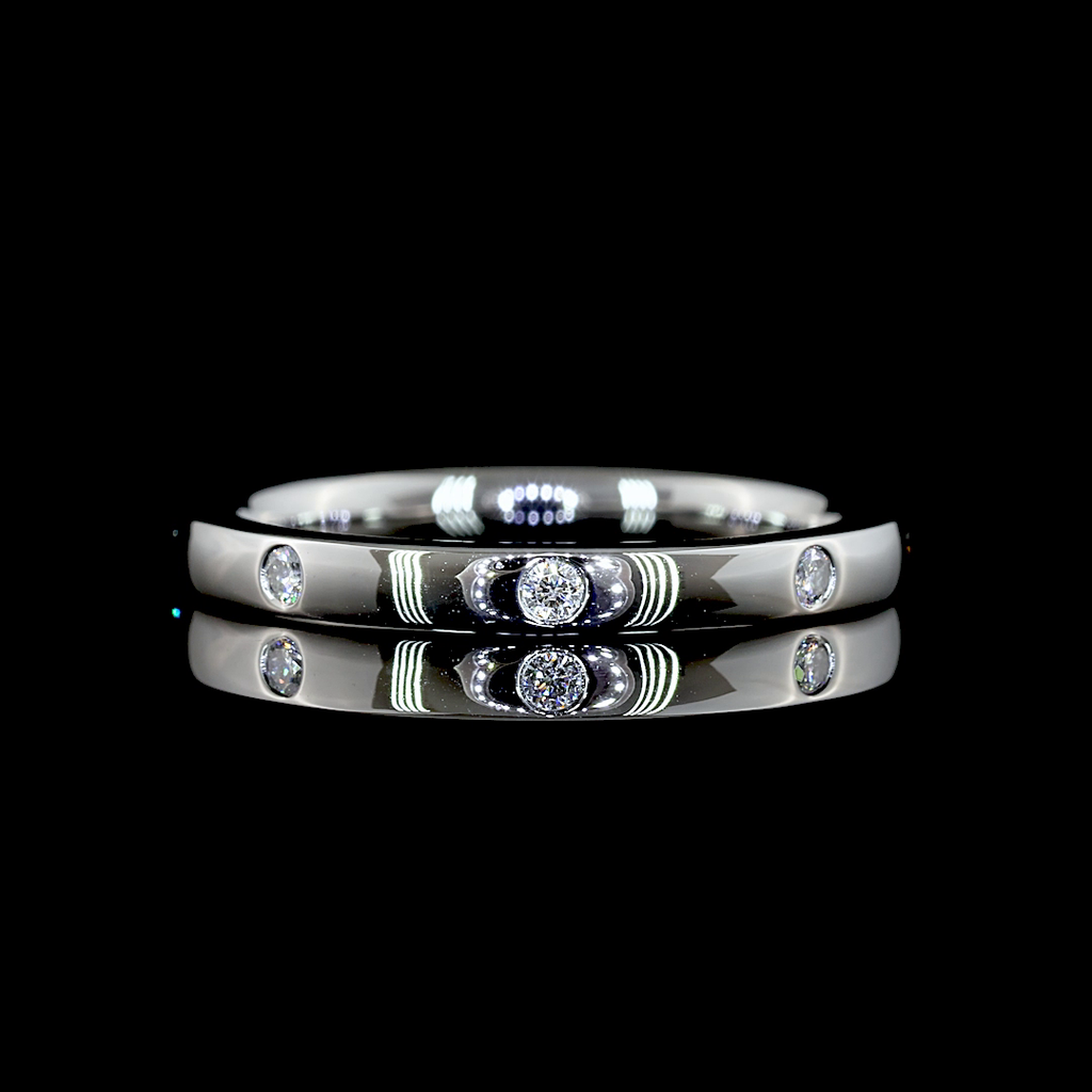 0.13 Cts Platinum Round Shape Eternity Band Eternity Band - Video