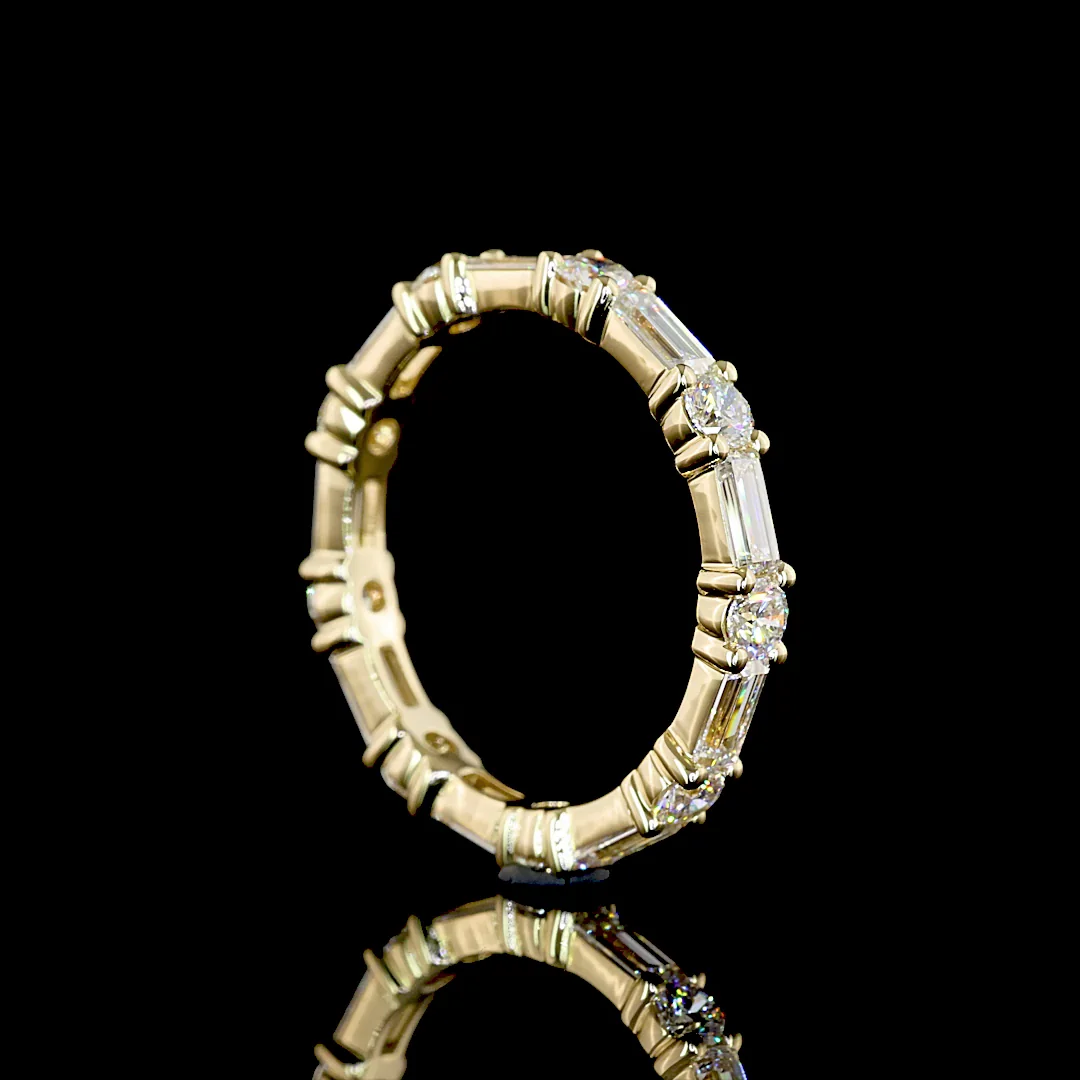 1.71 Cts 14k Yellow Gold Mix Shape Eternity Band Eternity Band - Image 2