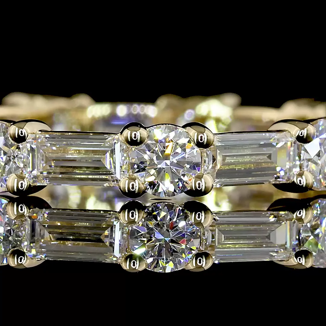 1.71 Cts 14k Yellow Gold Mix Shape Eternity Band Eternity Band - Image 3