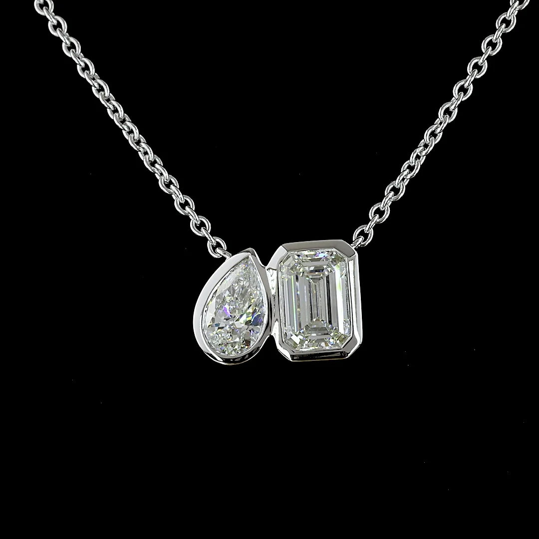 2.9 Cts 14k Yellow Gold Mix Shape Pendant Pendant - Image 3