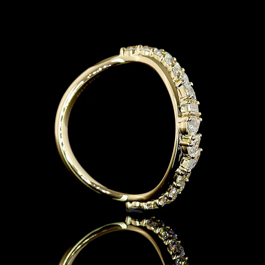 0.94 Cts 14k Yellow Gold Mix Shape Eternity Band Eternity Band - Image 2