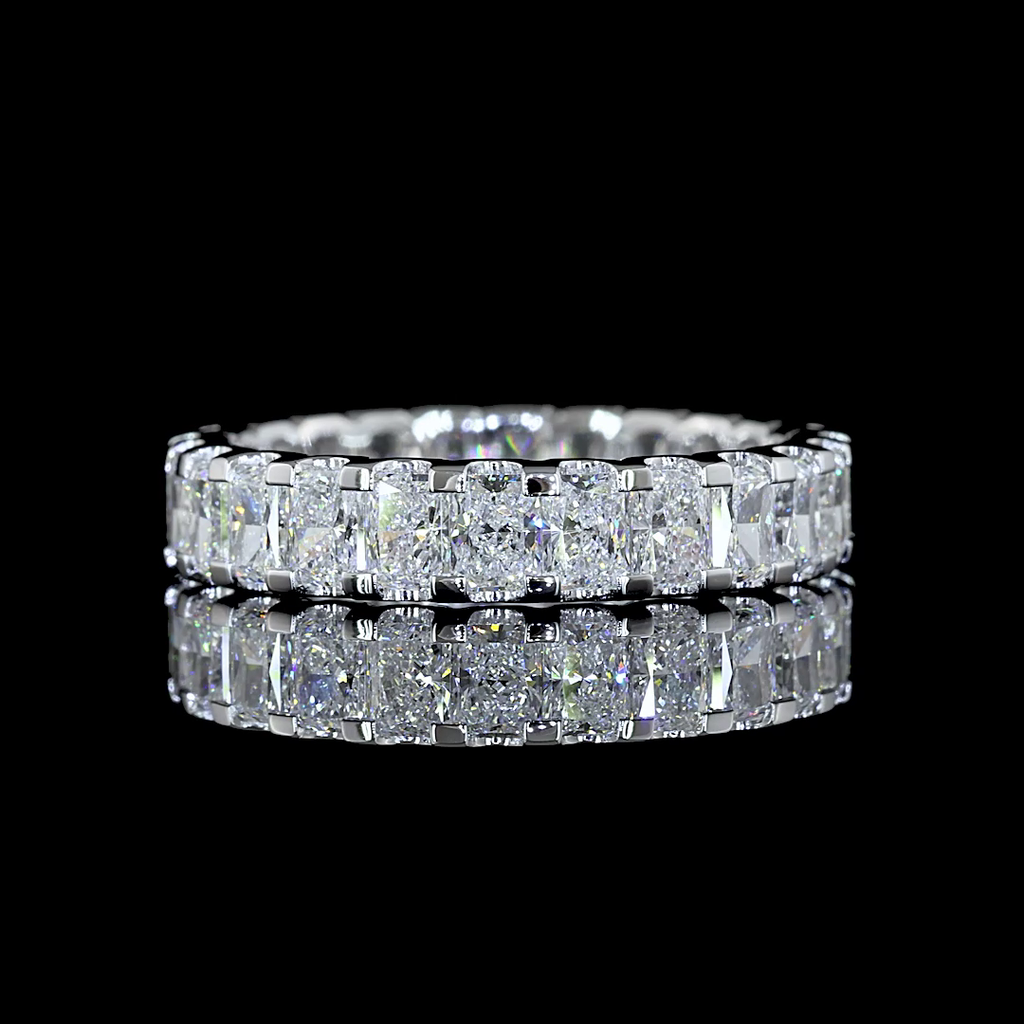 2.57 Cts Platinum Radiant Shape Eternity Band Eternity Band - Video