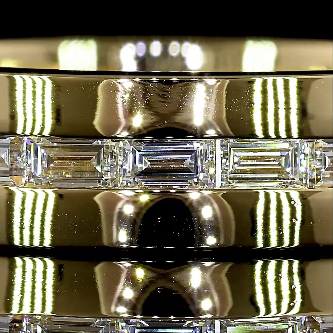 1.33 Cts 14k Yellow Gold Baguette Shape Eternity Band Eternity Band - Image 3