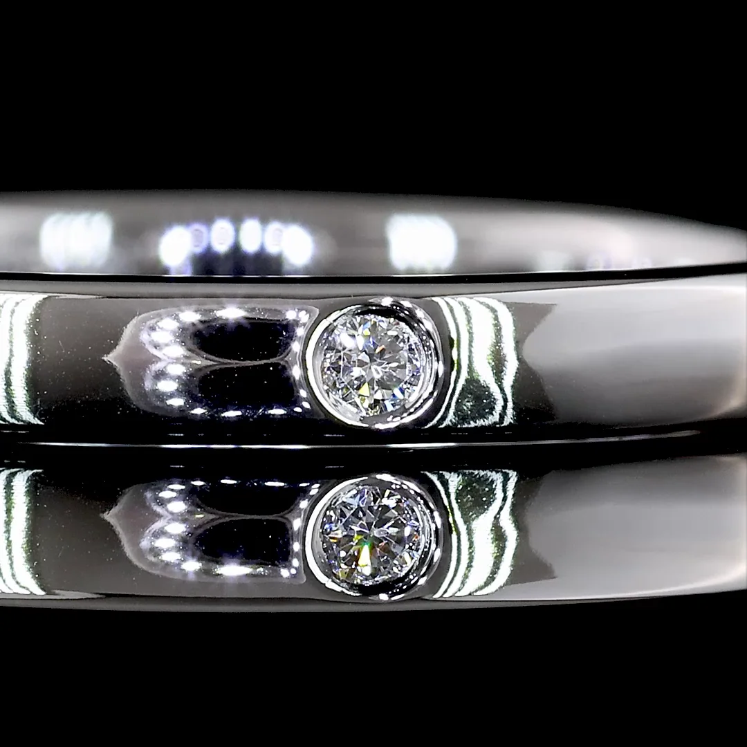 0.13 Cts 14k White Gold Round Shape Eternity Band Eternity Band - Image 3