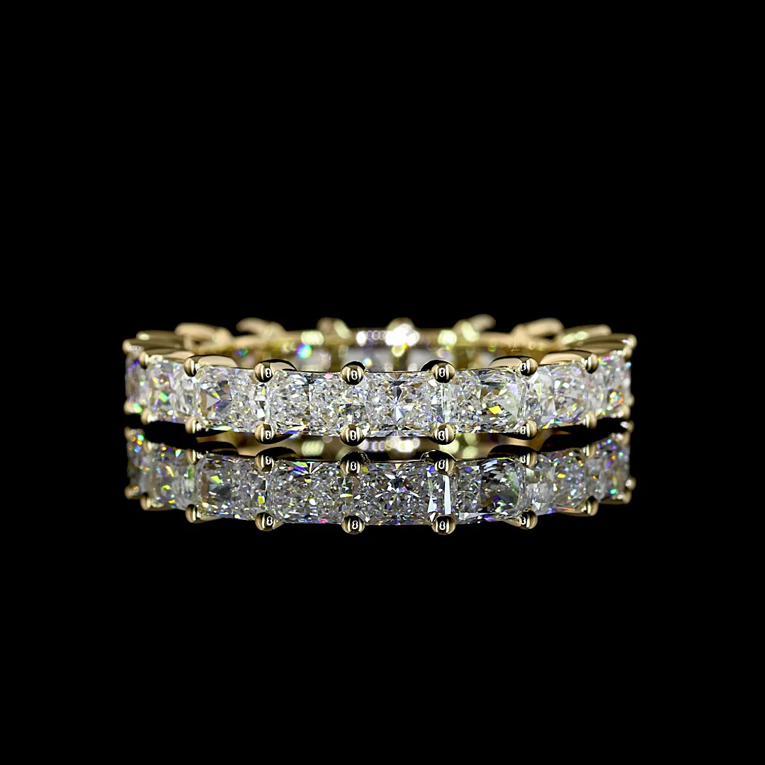 2.12 Cts 14k Yellow Gold Radiant Shape Eternity Band Eternity Band - Video