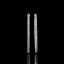 3.84 Cts 14k White Gold Round Shape Hoops Earring - Video