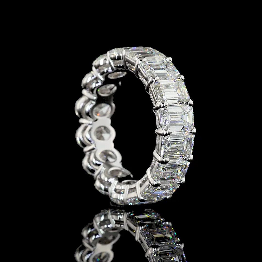 8.6 Cts 14k White Gold Mix Shape Eternity Band Eternity Band - Image 2