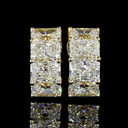 6.03 Cts 14k Yellow Gold Radiant Shape Huggies Earring - Image 3