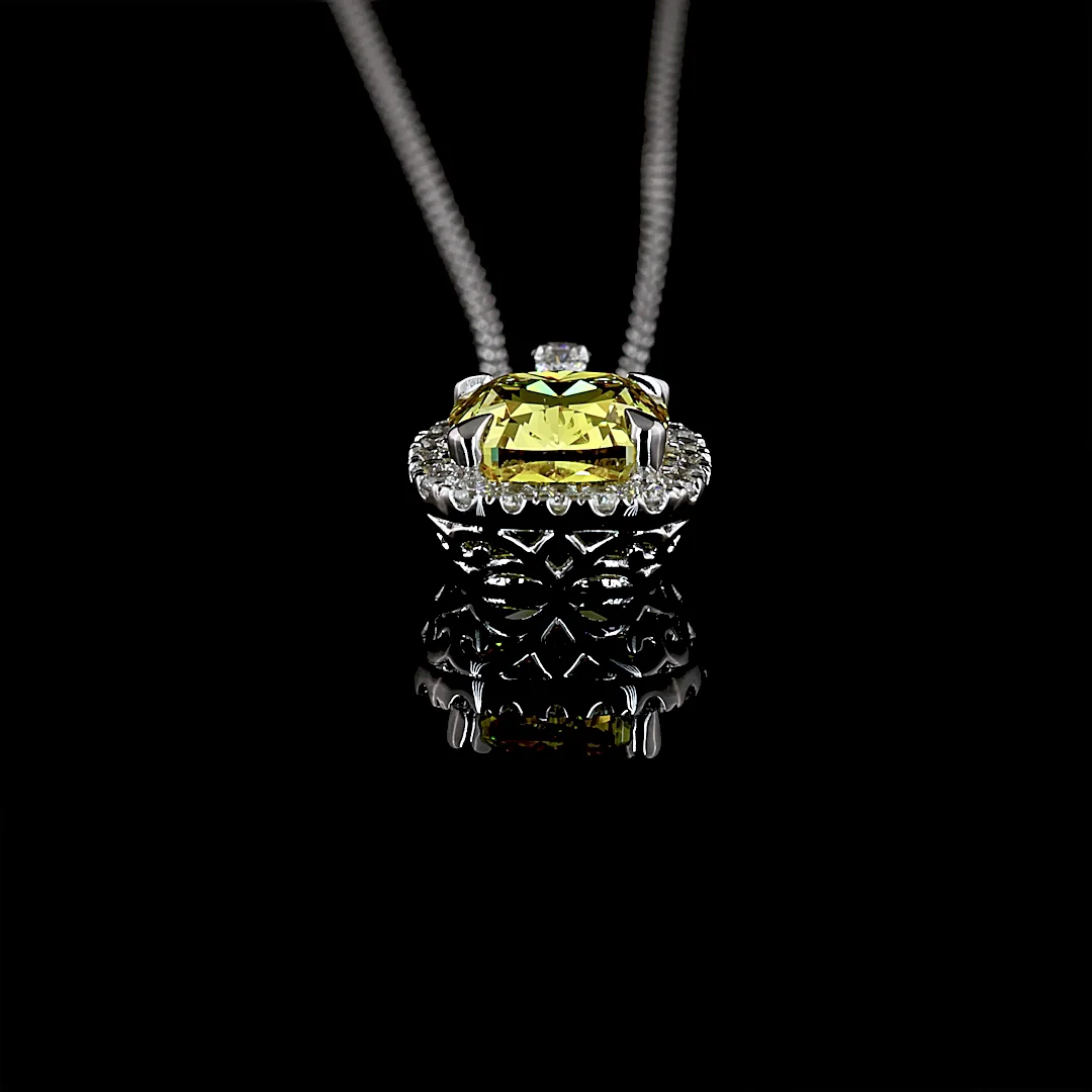 1.8 Cts 14k White Gold Mix Shape Pendant Pendant - Video