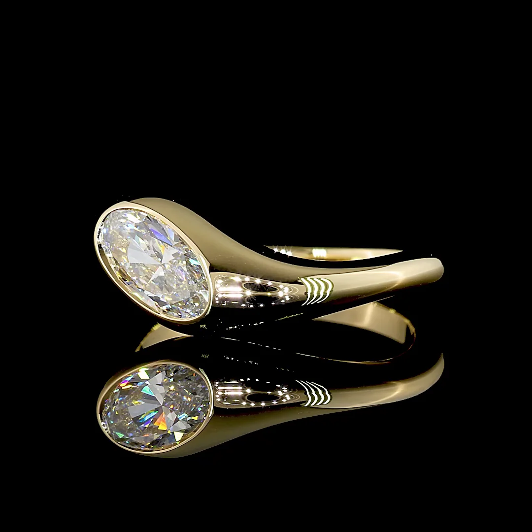 1.04 Cts 14k Yellow Gold Shape Solitaire Ring - Image 4