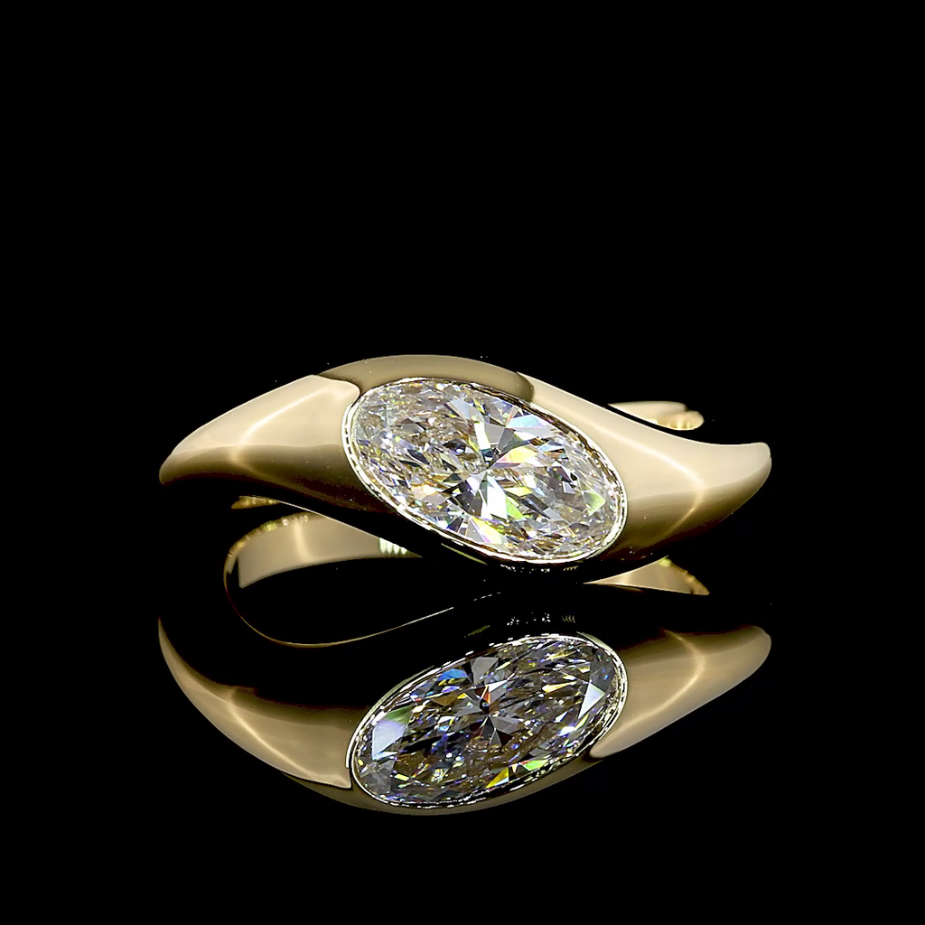 1.04 Cts 14k Yellow Gold Shape Solitaire Ring - Video