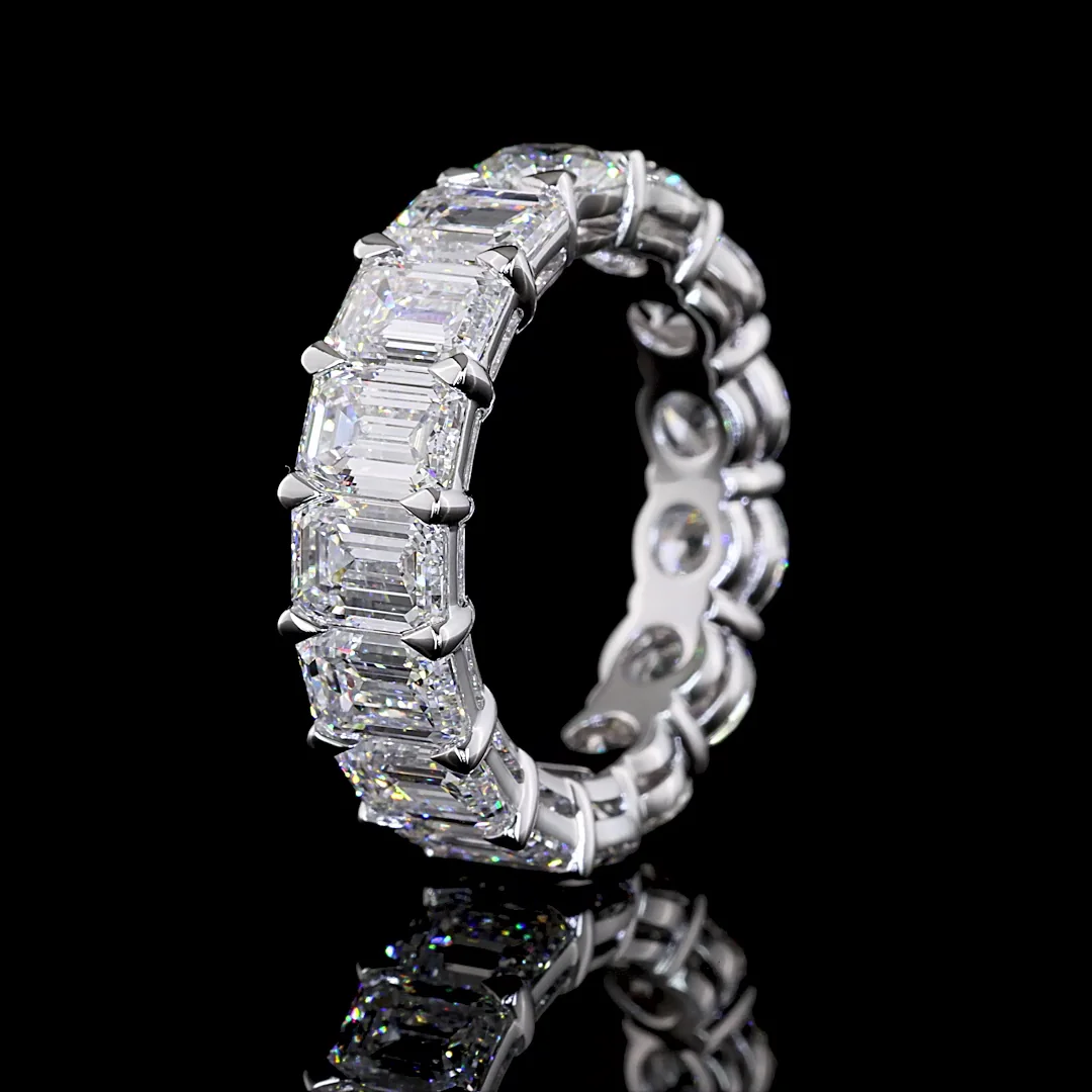 8.2 Cts 14k White Gold Mix Shape Eternity Band Eternity Band - Image 4