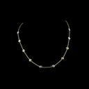 1.96 Cts 14k Yellow Gold Round Shape Station Necklace - Video