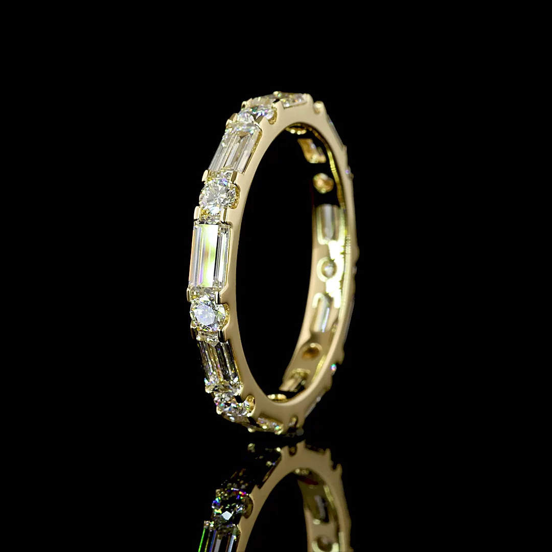 1.97 Cts 14k Yellow Gold Baguette Shape Eternity Band Eternity Band - Image 4