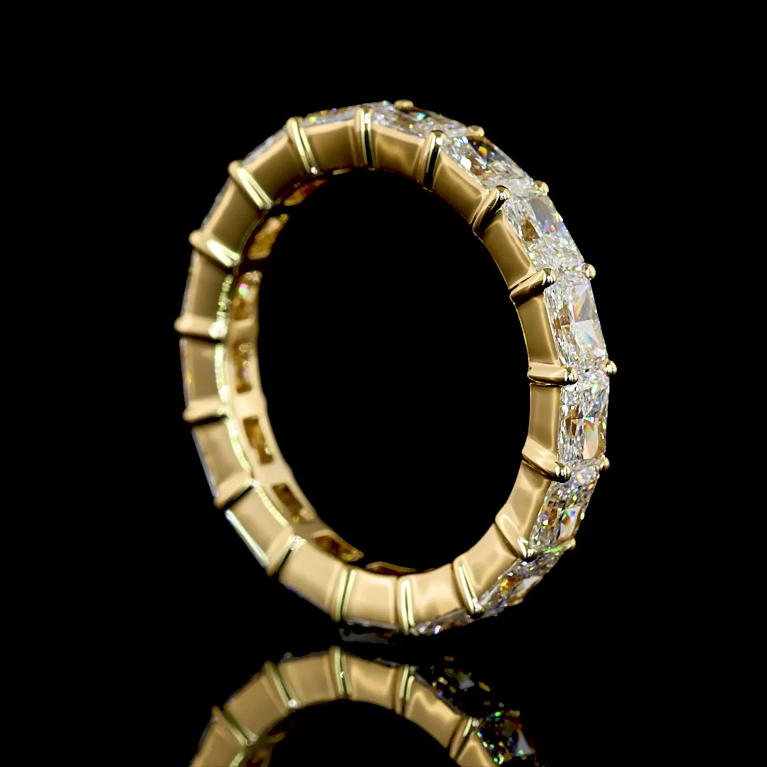 2.65 Cts 18k Yellow Gold Radiant Shape Eternity Band Eternity Band - Image 2
