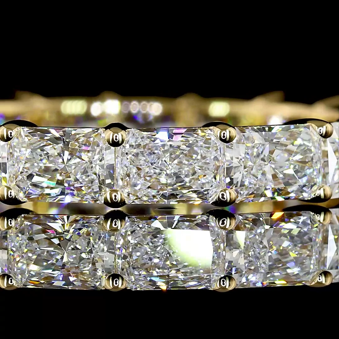 2.65 Cts 18k Yellow Gold Radiant Shape Eternity Band Eternity Band - Image 3