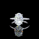 3.06 Cts 14k White Gold Oval Shape Solitaire Ring - Video