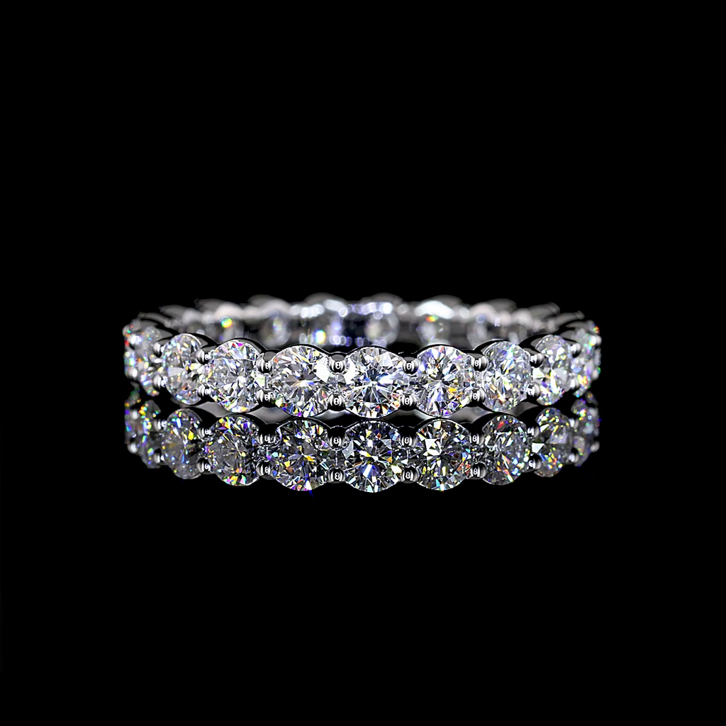 1.95 Cts 14k White Gold Round Shape Eternity Band Eternity Band - Video