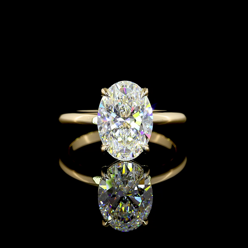 3.05 Cts 14k Yellow Gold Oval Shape Solitaire Ring - Video