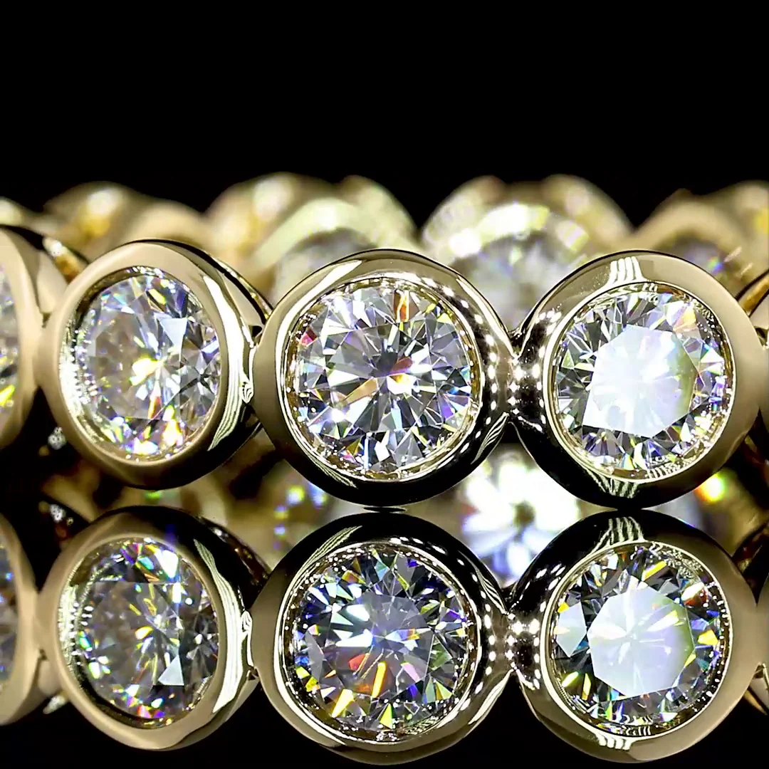 1.86 Cts 14k Yellow Gold Round Shape Eternity Band Eternity Band - Image 3