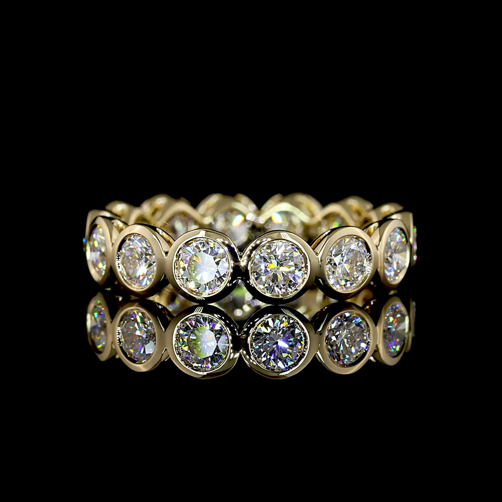 1.86 Cts 14k Yellow Gold Round Shape Eternity Band Eternity Band - Video