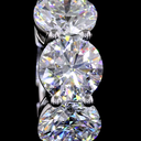 6.19 Cts 14k White Gold Round Shape Huggies Earring - Image 3