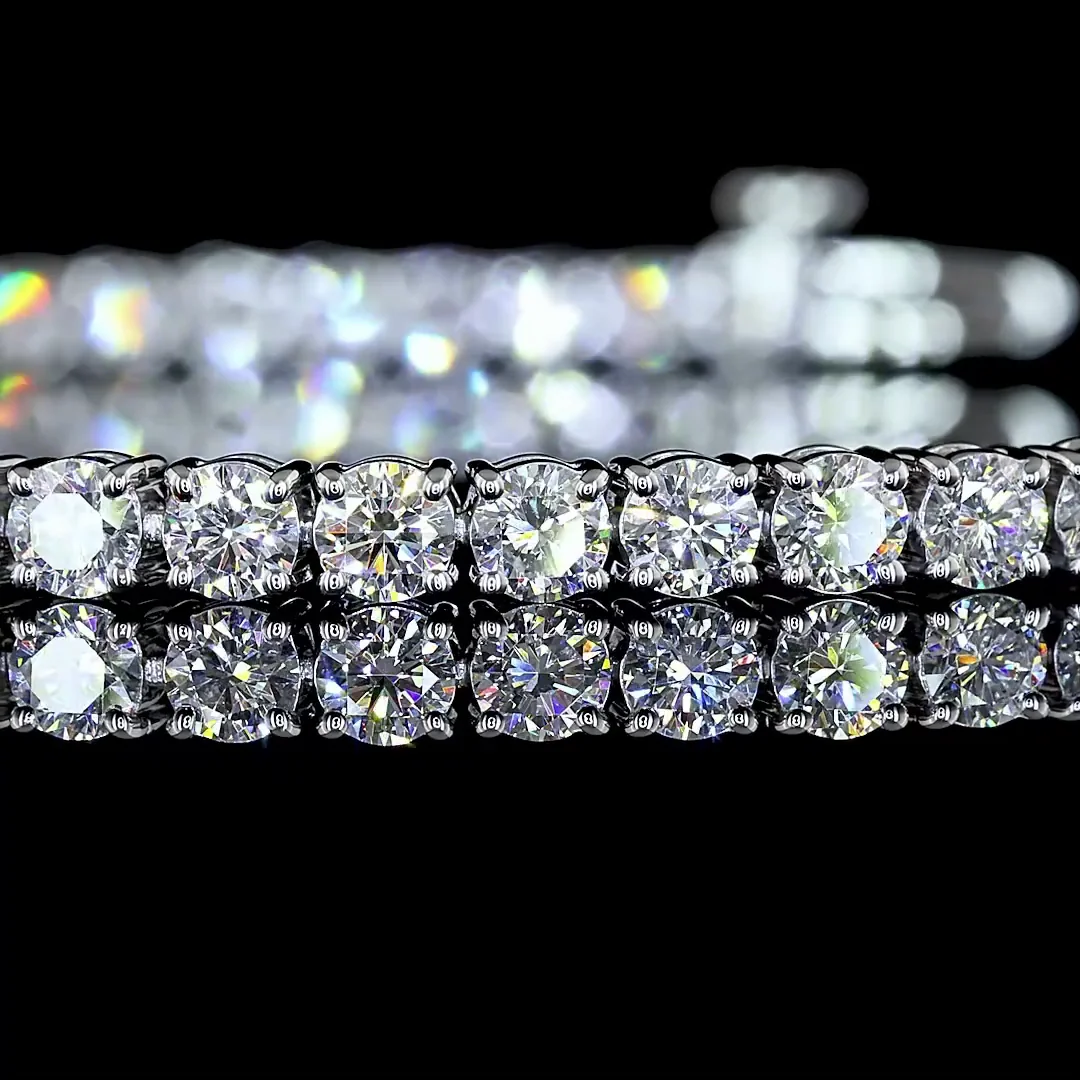 5.09 Cts Silver Round Shape Tennis Bracelet - Image 2