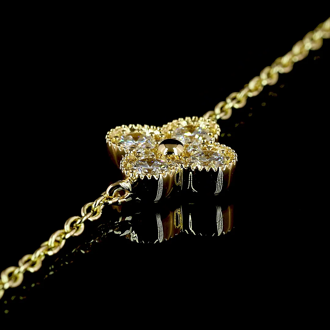 1.75 Cts 18k Yellow Gold Round Shape Station Necklace - Image 2