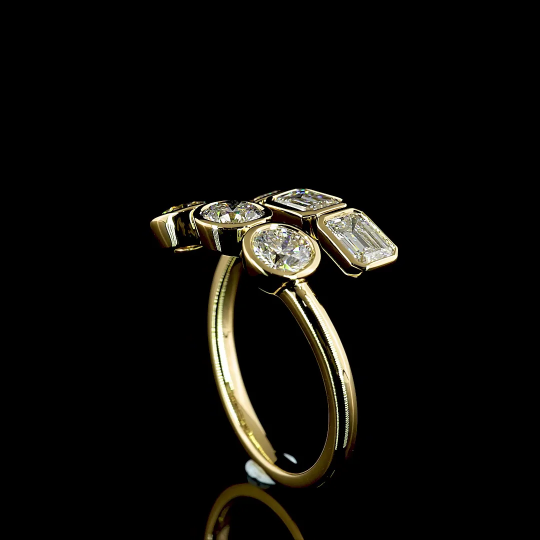 1.78 Cts 14k Yellow Gold Mix Shape Special Eternity Band - Image 2