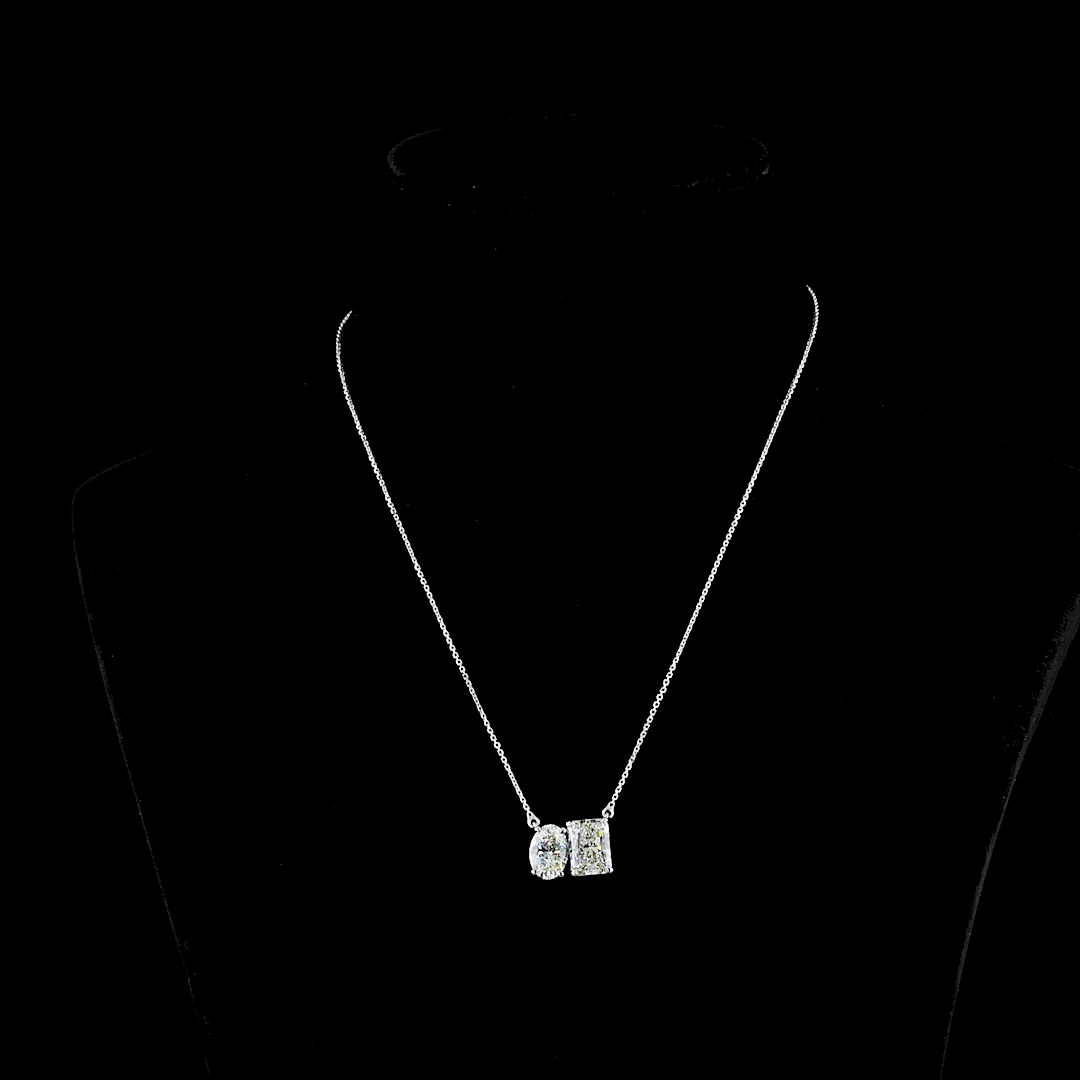 4.82 Cts 14k White Gold Mix Shape Pendant Pendant - Video