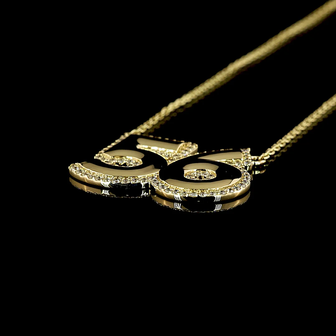 0.39 Cts 14k Yellow Gold Round Shape Pendant Pendant - Image 4