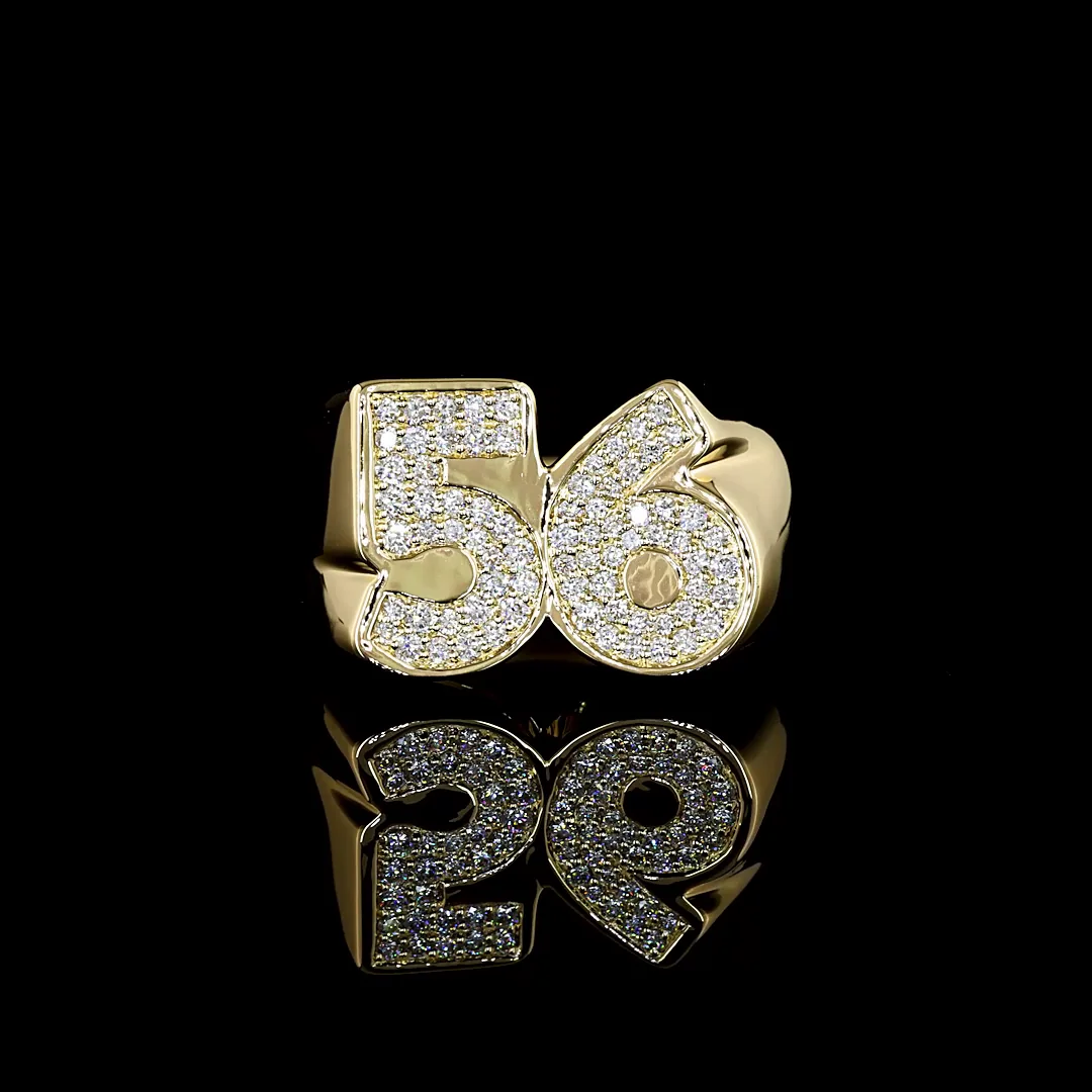 0.48 Cts 14k Yellow Gold Round Shape Special Ring - Video