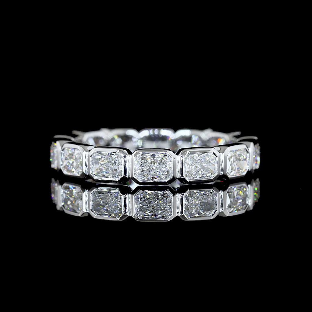 1.9 Cts 18k White Gold Radiant Shape Eternity Band Eternity Band - Video
