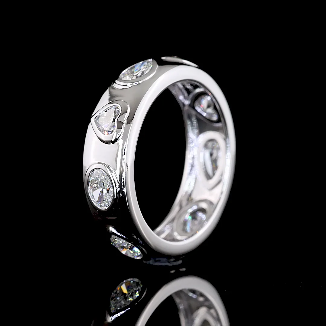 1.68 Cts 14k White Gold Mix Shape Eternity Band Eternity Band - Image 4