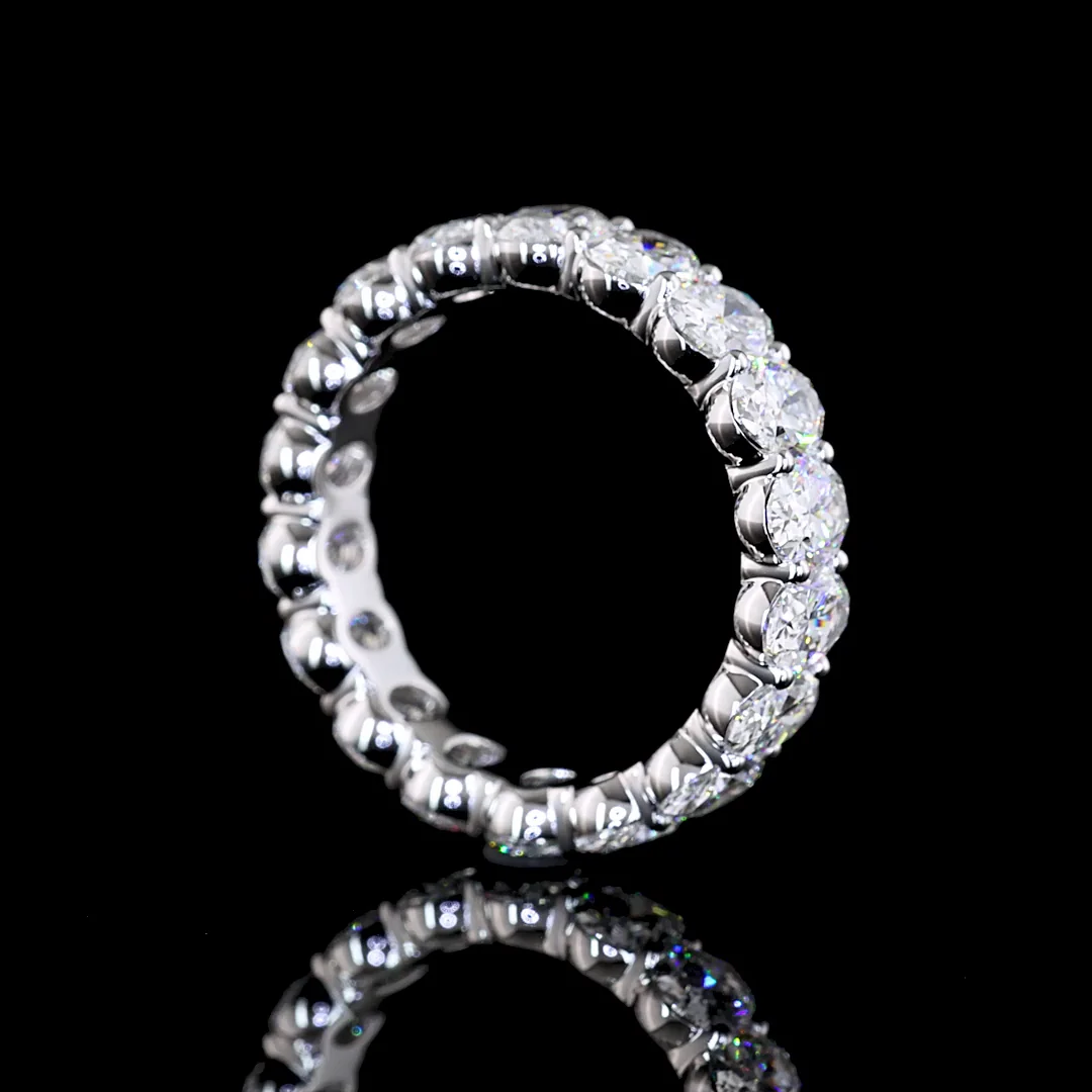 4.1 Cts 14k White Gold Oval Shape Eternity Band Eternity Band - Image 2