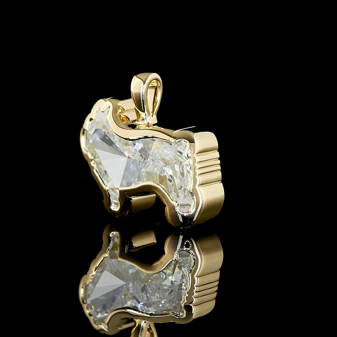 2.75 Cts 14k Yellow Gold Shape Symbol Pendant - Image 2