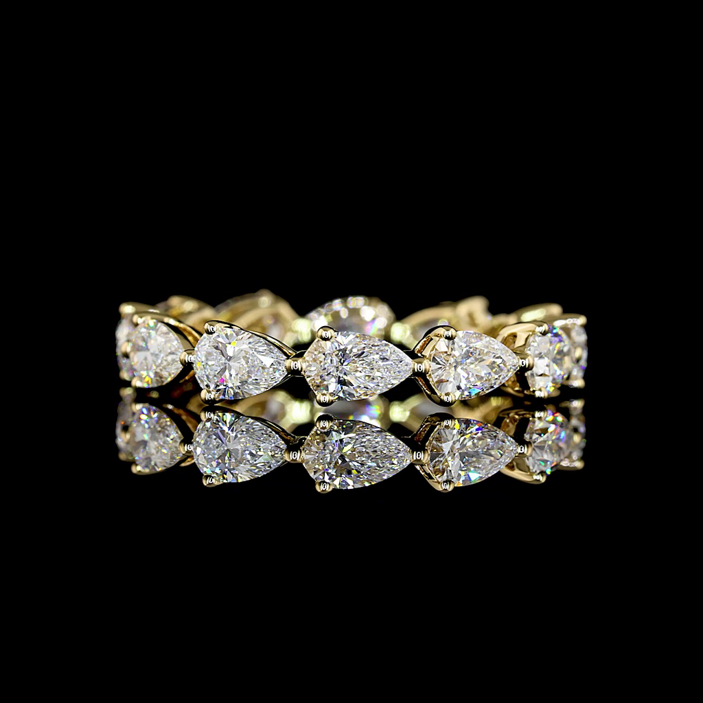1.83 Cts 14k Yellow Gold Pear Shape Eternity Band Eternity Band - Video