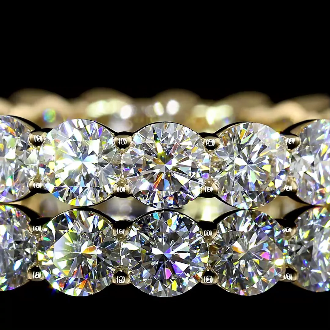 2.92 Cts 14k Yellow Gold Round Shape Eternity Band Eternity Band - Image 3