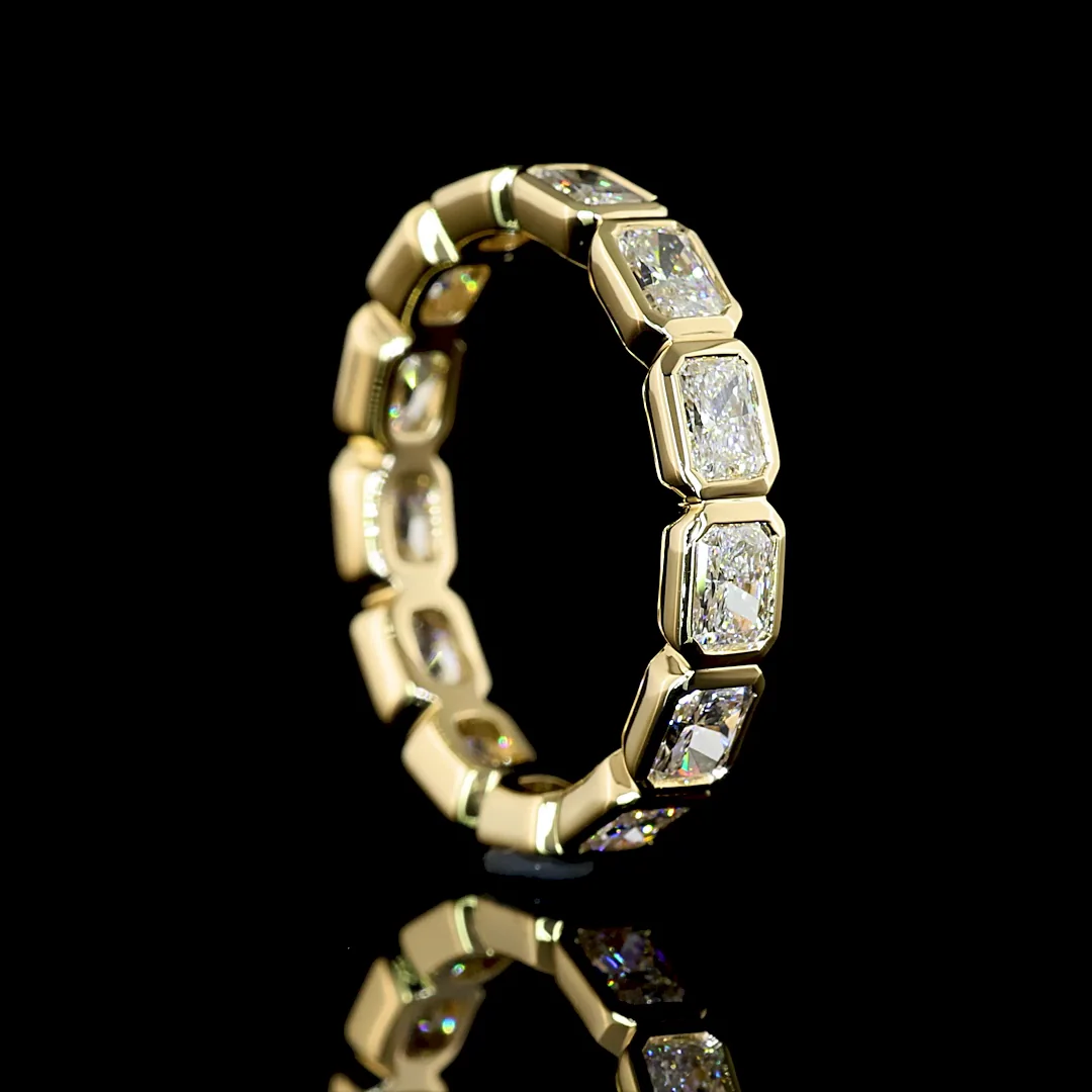 2.11 Cts 14k Yellow Gold Radiant Shape Eternity Band Eternity Band - Image 2