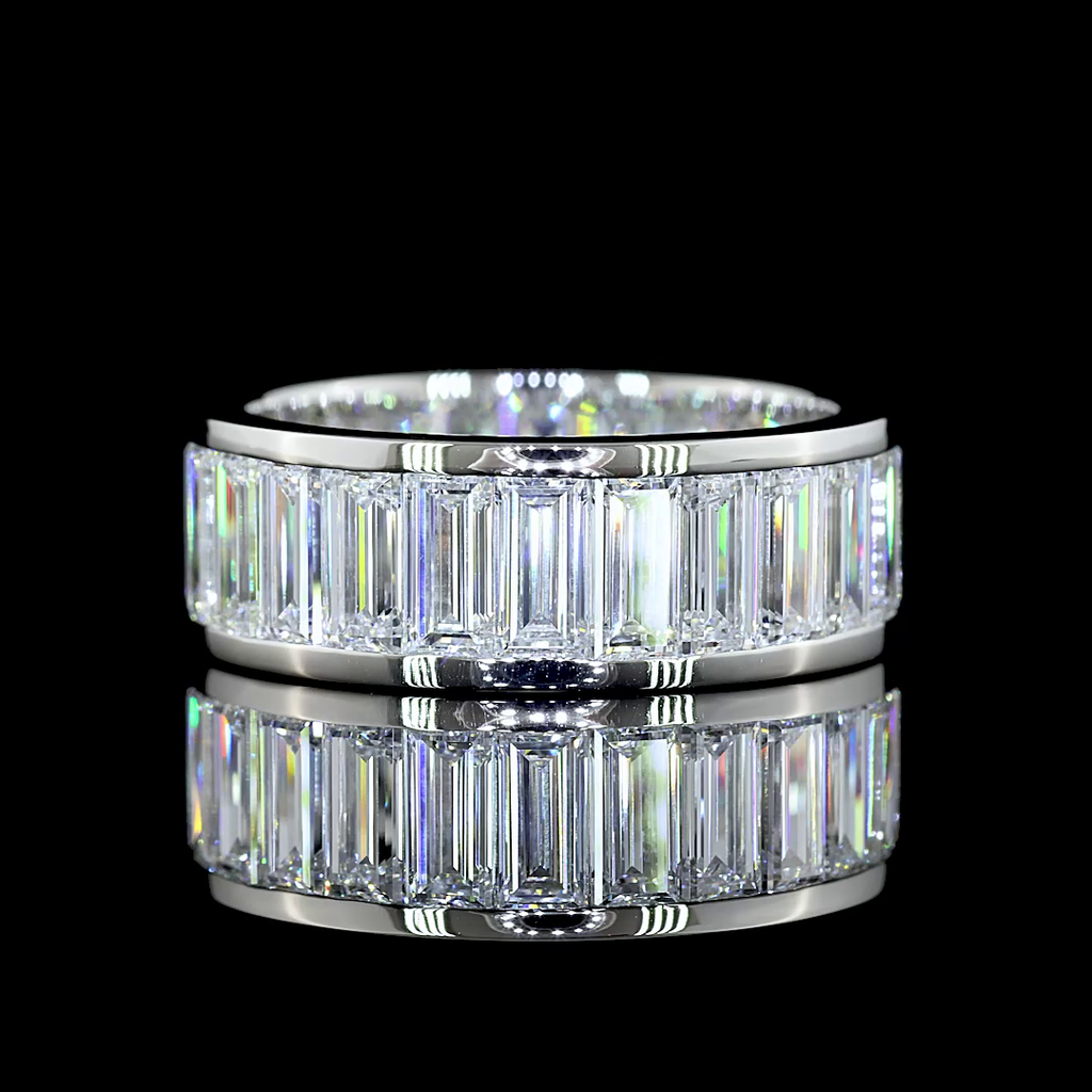 6.5 Cts Platinum Baguette Shape Eternity Band Eternity Band - Video