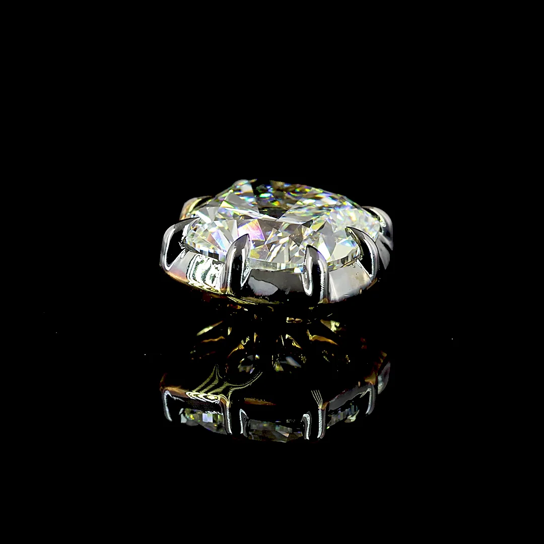 2 Cts 14k Two Tone Square Cushion Brilliant Shape Pendant Pendant - Video