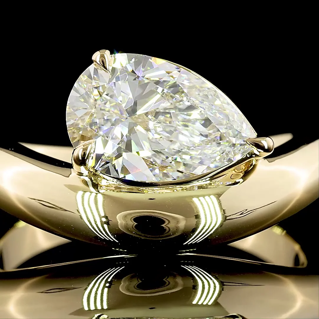 0.46 Cts 14k Yellow Gold Mix Shape Half Eternity Eternity Band - Image 3