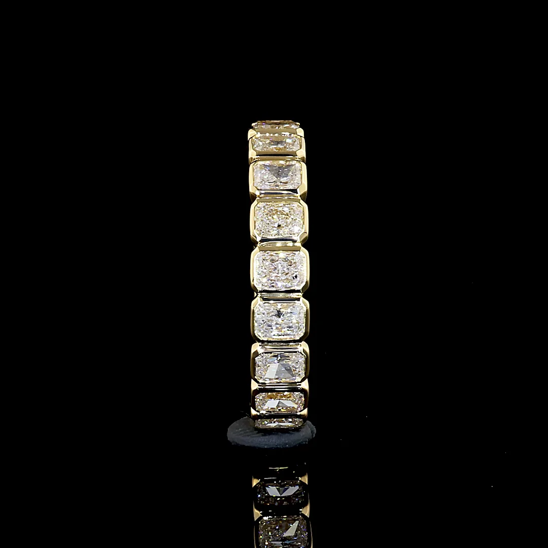 1.34 Cts 14k Yellow Gold Radiant Shape 3/4 Band Eternity Band - Image 3