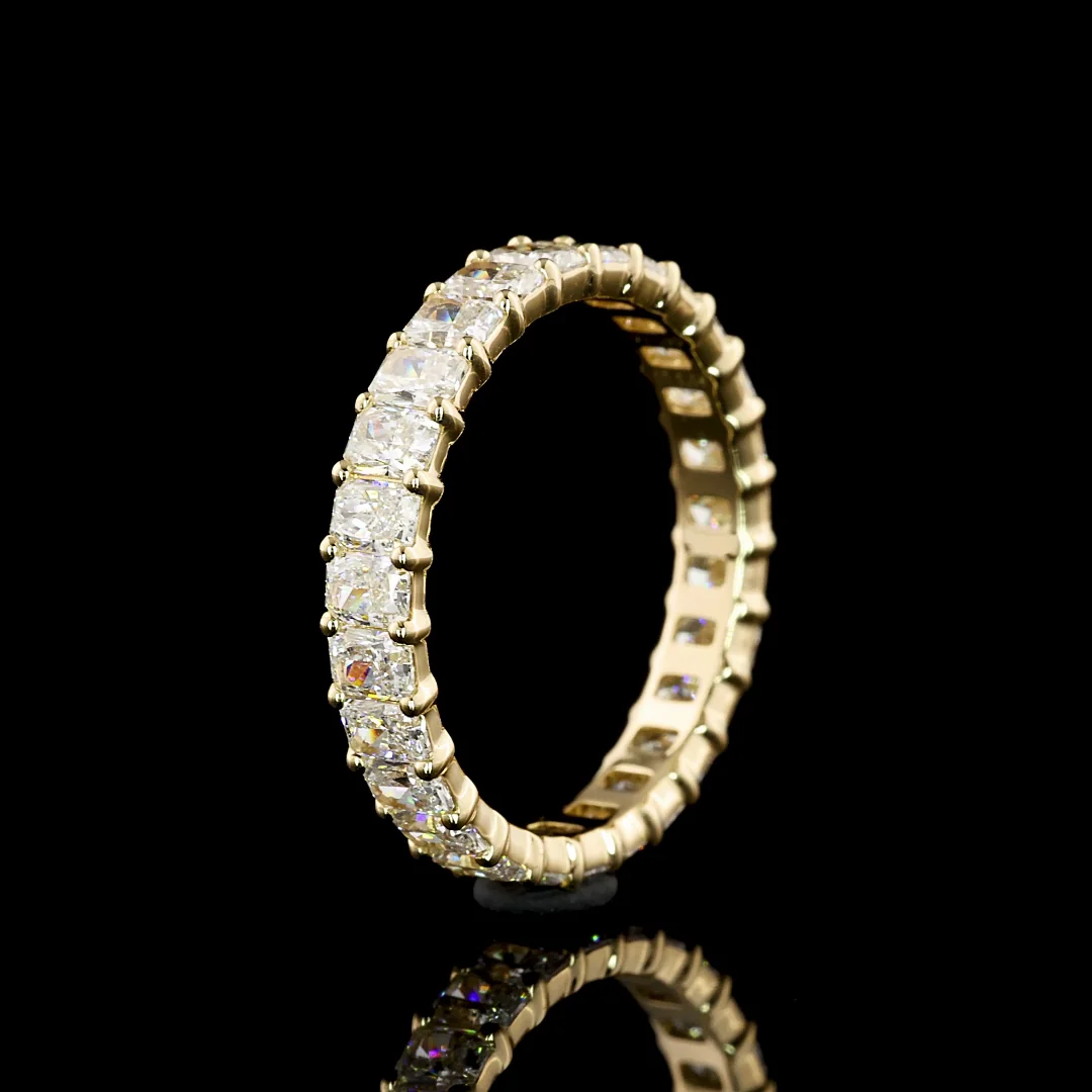 2.06 Cts 14k Yellow Gold Radiant Shape Eternity Band Eternity Band - Image 4