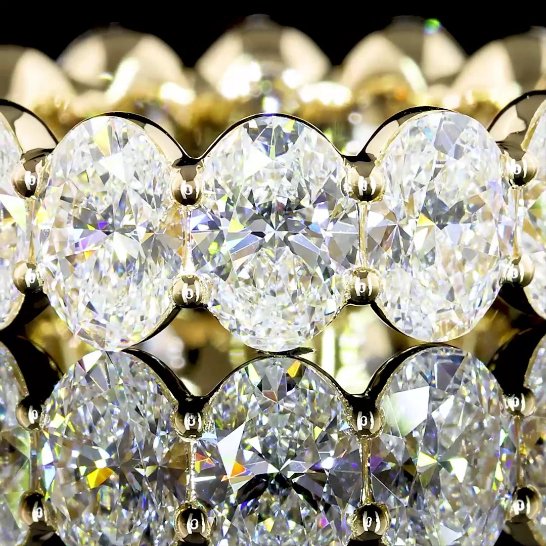 5.6 Cts 14k Yellow Gold Oval Shape Eternity Band Eternity Band - Image 2