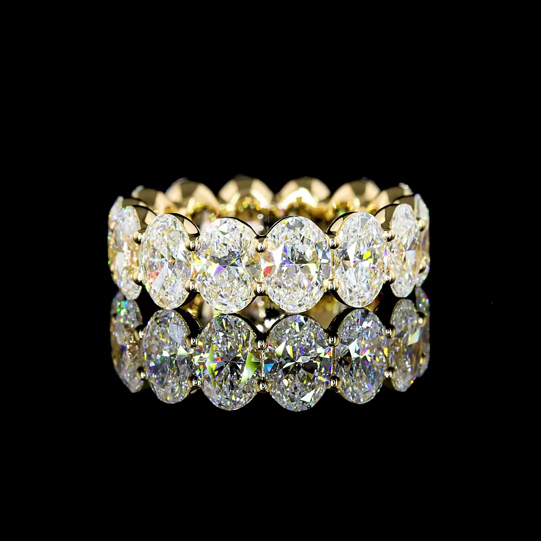 5.6 Cts 14k Yellow Gold Oval Shape Eternity Band Eternity Band - Video